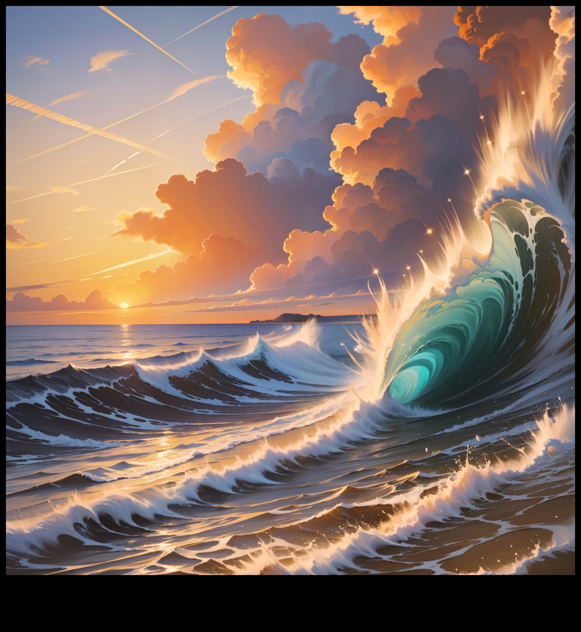 Saulrieta mierīgums: vakara iedvesmoto viļņu skaistuma virzīšana