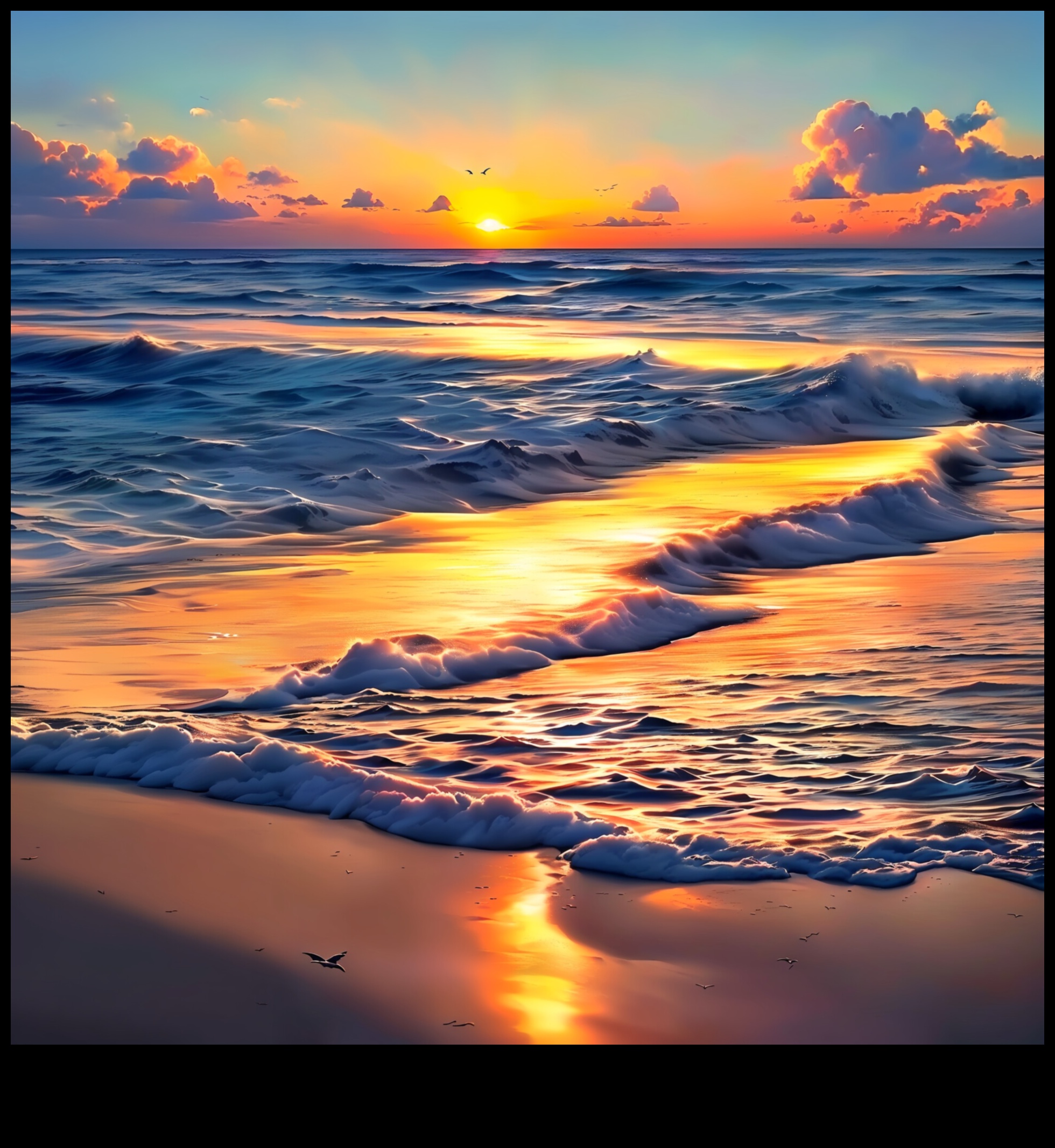 Saulrieta mierīgums: vakara iedvesmoto viļņu skaistuma virzīšana