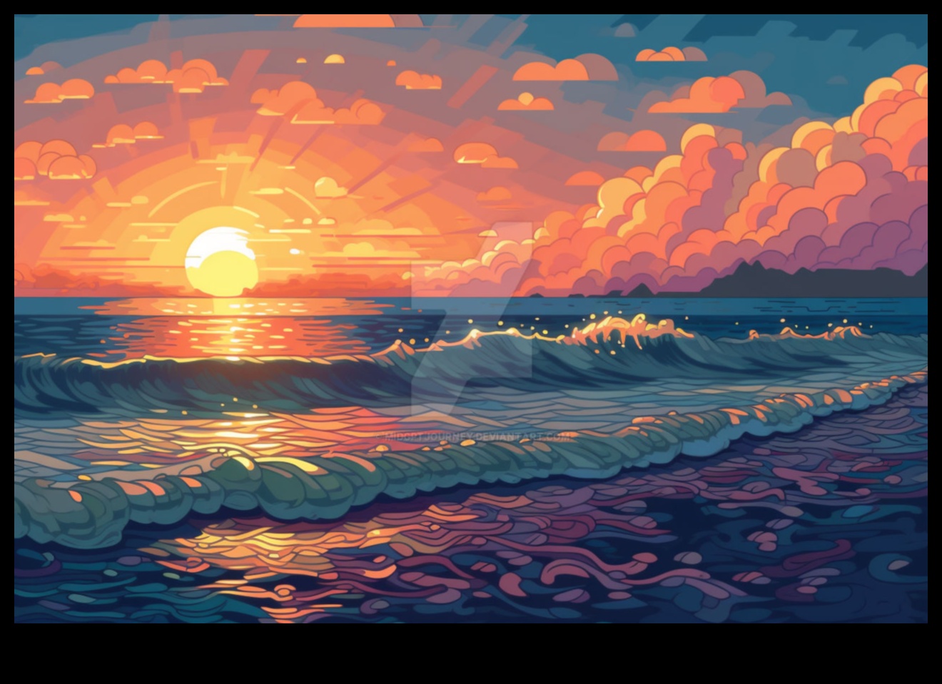 Saulrieta mierīgums: vakara iedvesmoto viļņu skaistuma virzīšana