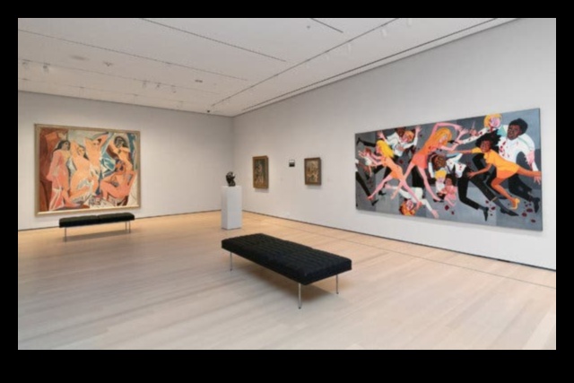 Kādi ir daži radoši veidi, kā sakārtot mākslas darbus modernās telpās?