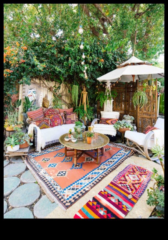 Kā izveidot stilīgu, bet funkcionālu āra ēdamzonu ar Boho dekoru idejām?