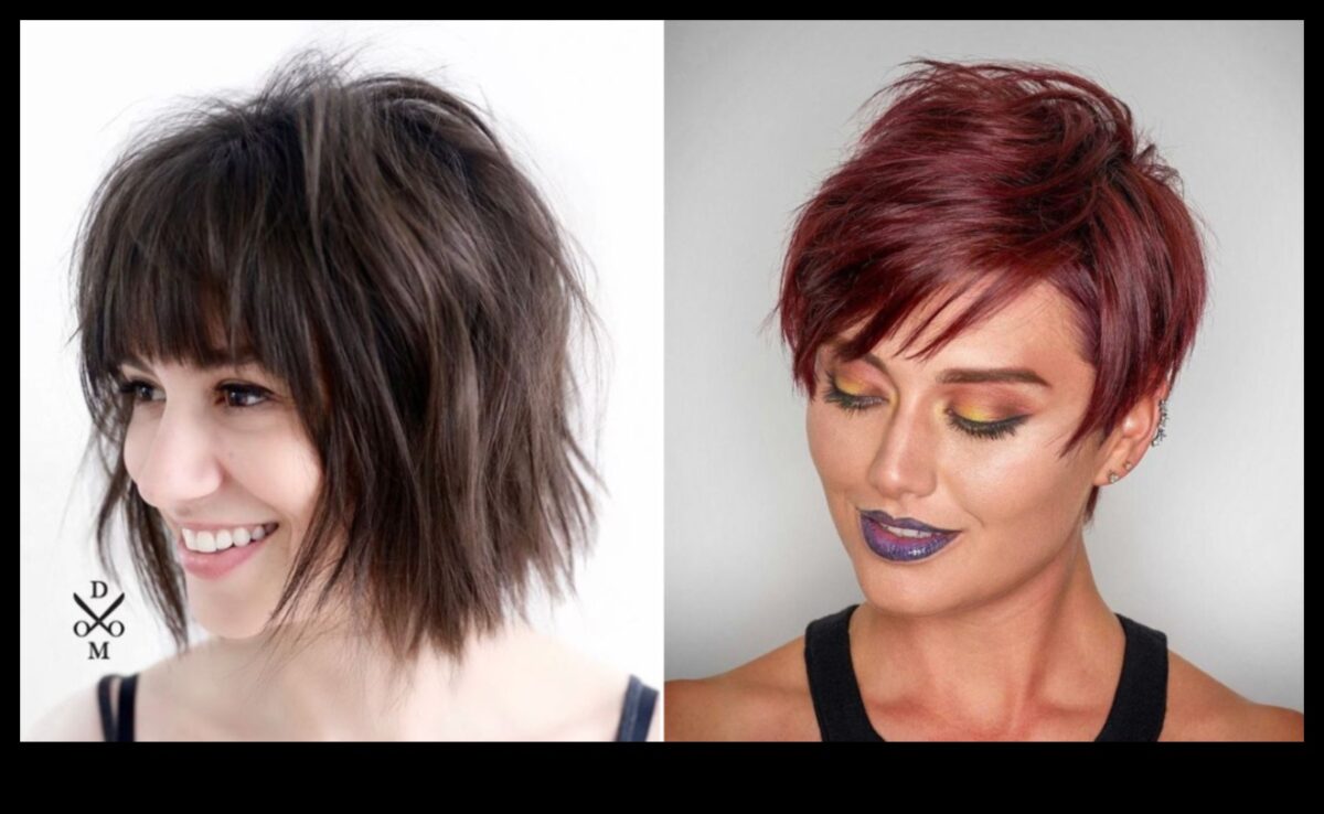 Edgy Elegance Turpinājums: Šūpojošs īsi matu griezumi ar attieksmi